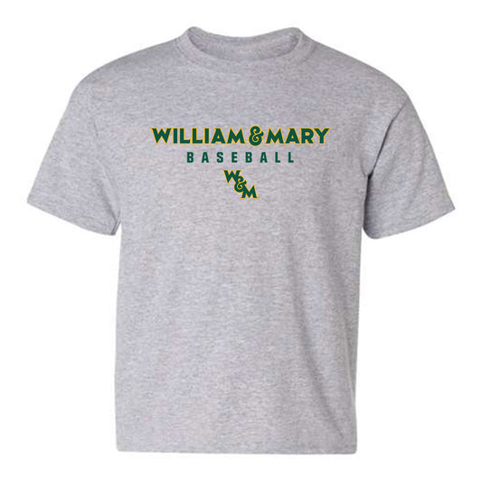 William & Mary - NCAA Baseball : Witt Scafidi - White Classic Shersey Youth T-Shirt
