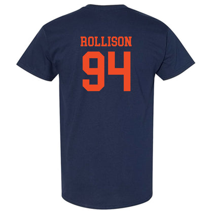 Virginia - NCAA Football : Hayden Rollison - Navy Classic Shersey Short Sleeve T-Shirt