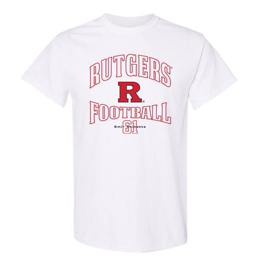 Rutgers - NCAA Football : Emir Stinette - White Classic Fashion Shersey Short Sleeve T-Shirt