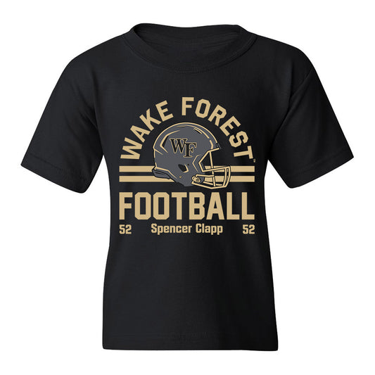 Wake Forest - NCAA Football : Spencer Clapp - Black Classic Fashion Shersey Youth T-Shirt