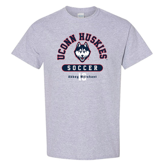 UConn - NCAA Women's Soccer : Abbey Merchant - Grey Classic Fashion Shersey Short Sleeve T-Shirt