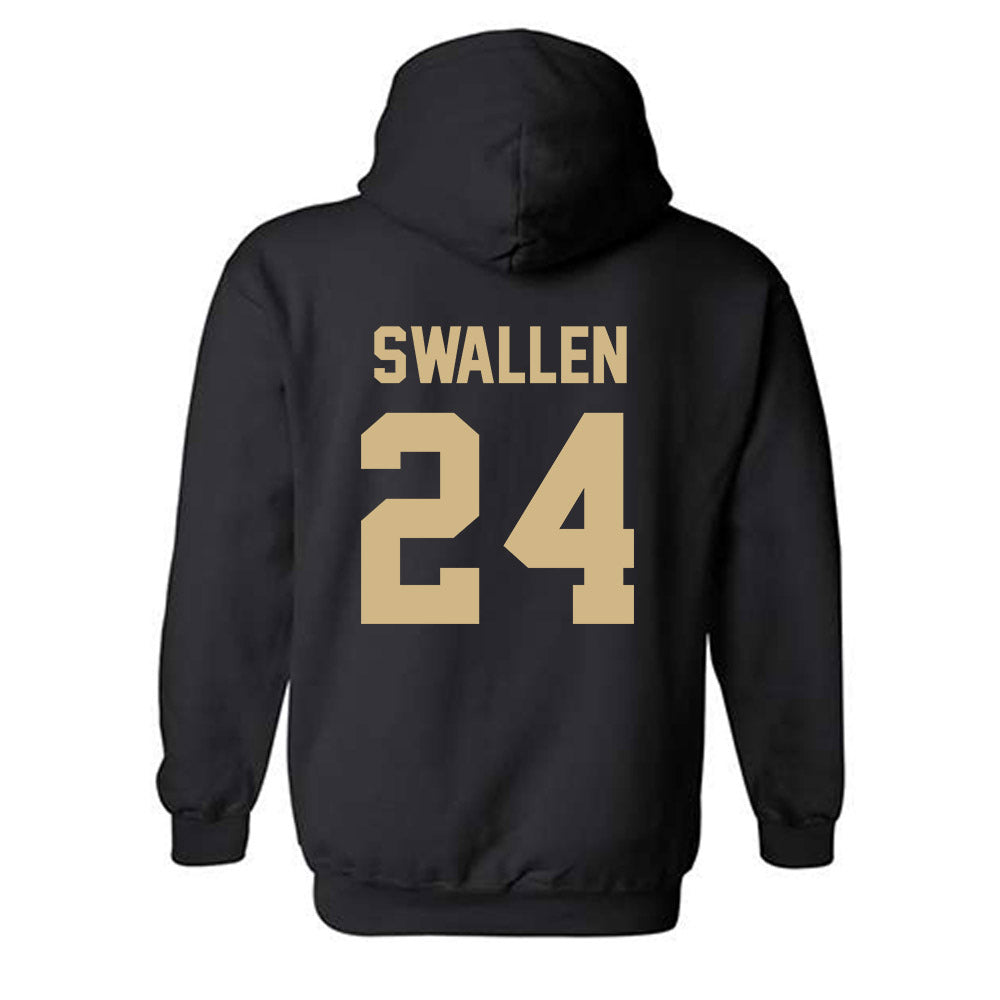 Wake Forest - NCAA Men's Soccer : Jacob Swallen - Black Replica Hooded Sweatshirt