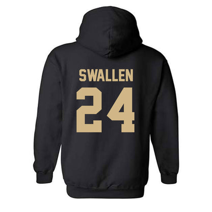 Wake Forest - NCAA Men's Soccer : Jacob Swallen - Black Replica Hooded Sweatshirt