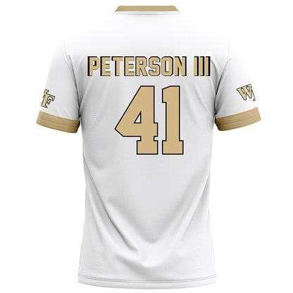 Wake Forest - NCAA Football : John Peterson III - White Jersey