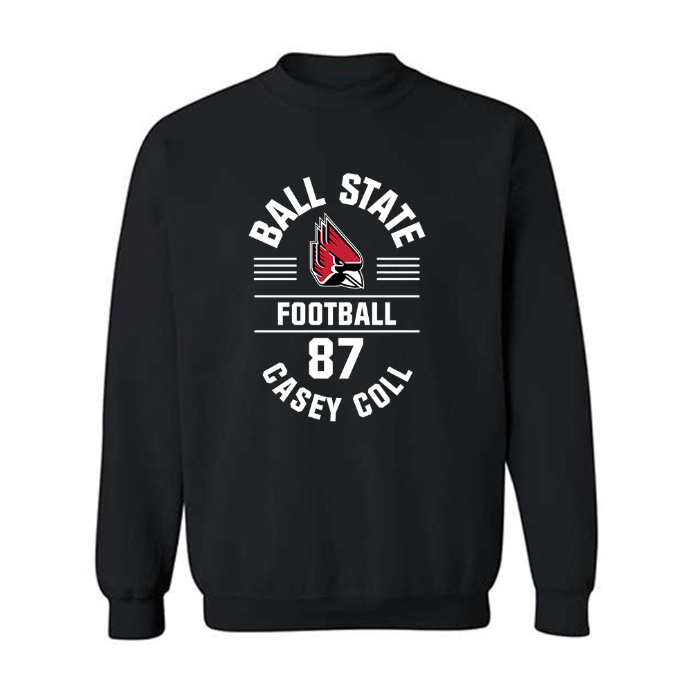 Ball State - NCAA Football : Casey Coll - Black Classic Fashion Shersey Sweatshirt