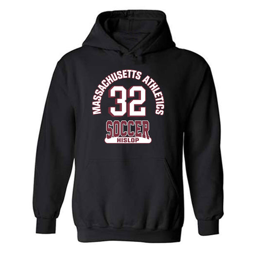 UMass - NCAA Women's Soccer : Nia Hislop - Black Classic Fashion Shersey Hooded Sweatshirt