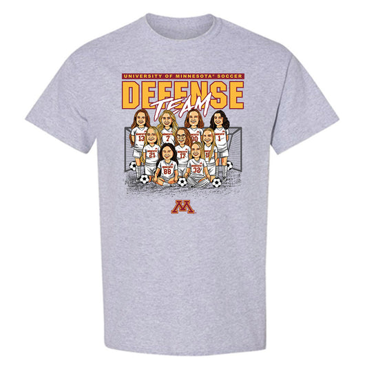 Minnesota - NCAA Women's Soccer : Defense Team Caricature - T-Shirt