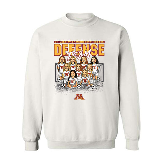Minnesota - NCAA Women's Soccer : Defense Team Caricature - Crewneck Sweatshirt