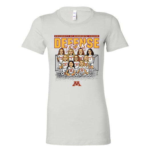 Minnesota - NCAA Women's Soccer : Defense Team Caricature - Women's Favourite Tee