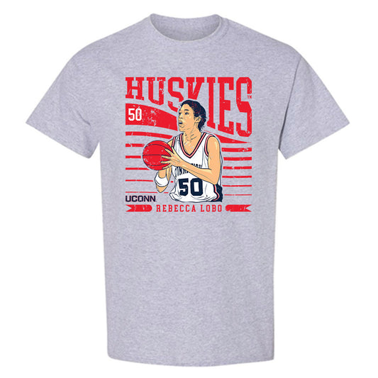 UConn - Women's Basketball Legends - Rebecca Lobo - T-Shirt Individual Caricature