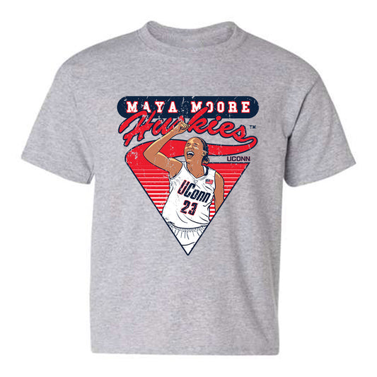 UConn - Women's Basketball Legends - Maya Moore - Youth T-Shirt Individual Caricature