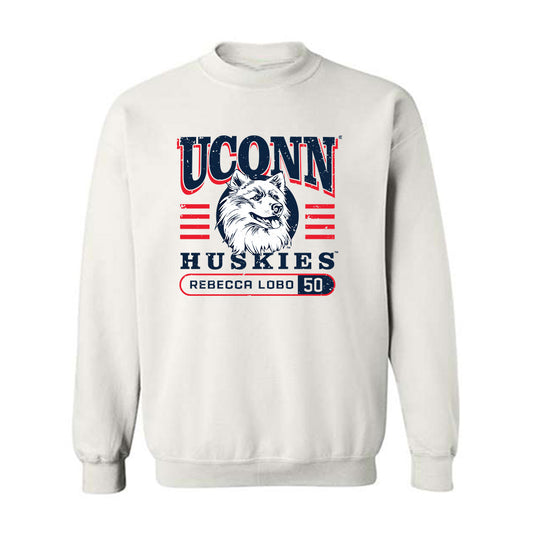 UConn - Women's Basketball Legends - Rebecca Lobo - Crewneck Sweatshirt Classic Shersey