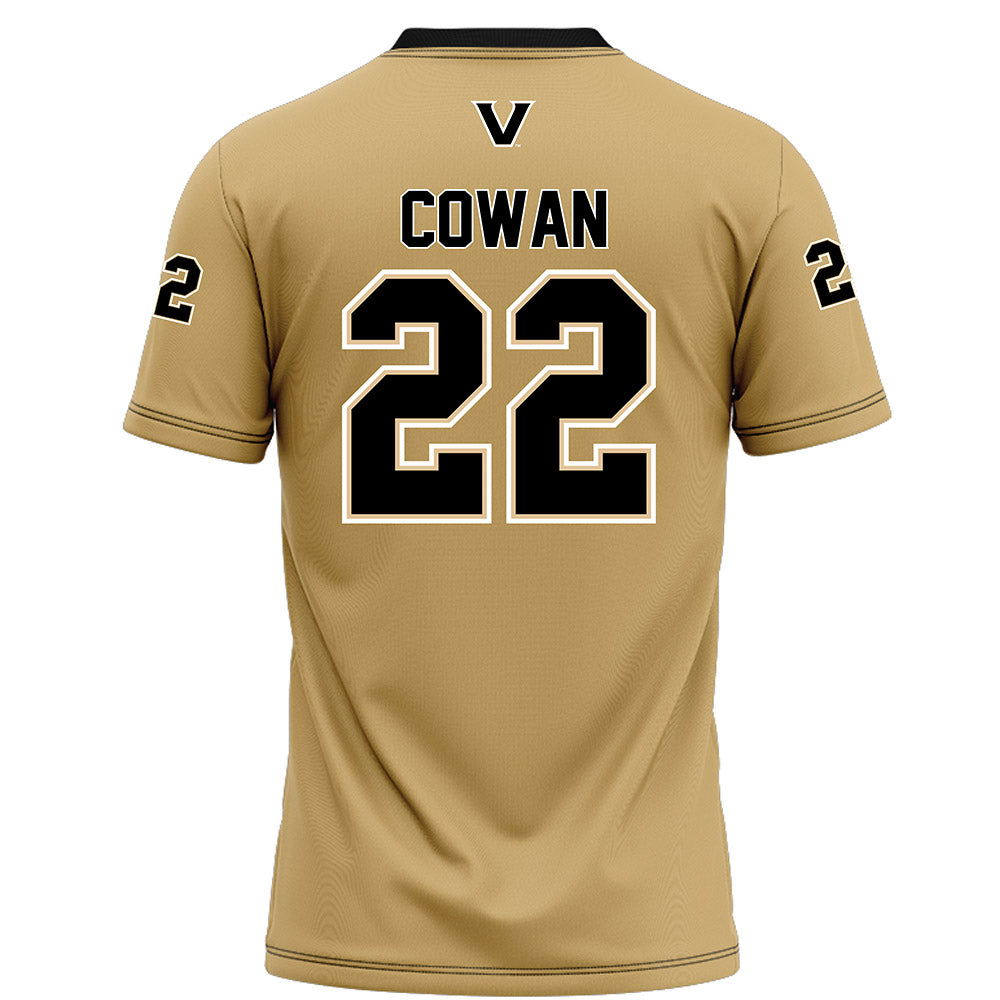 Vanderbilt - NCAA Football : Bryce Cowan - Football Jersey Gold