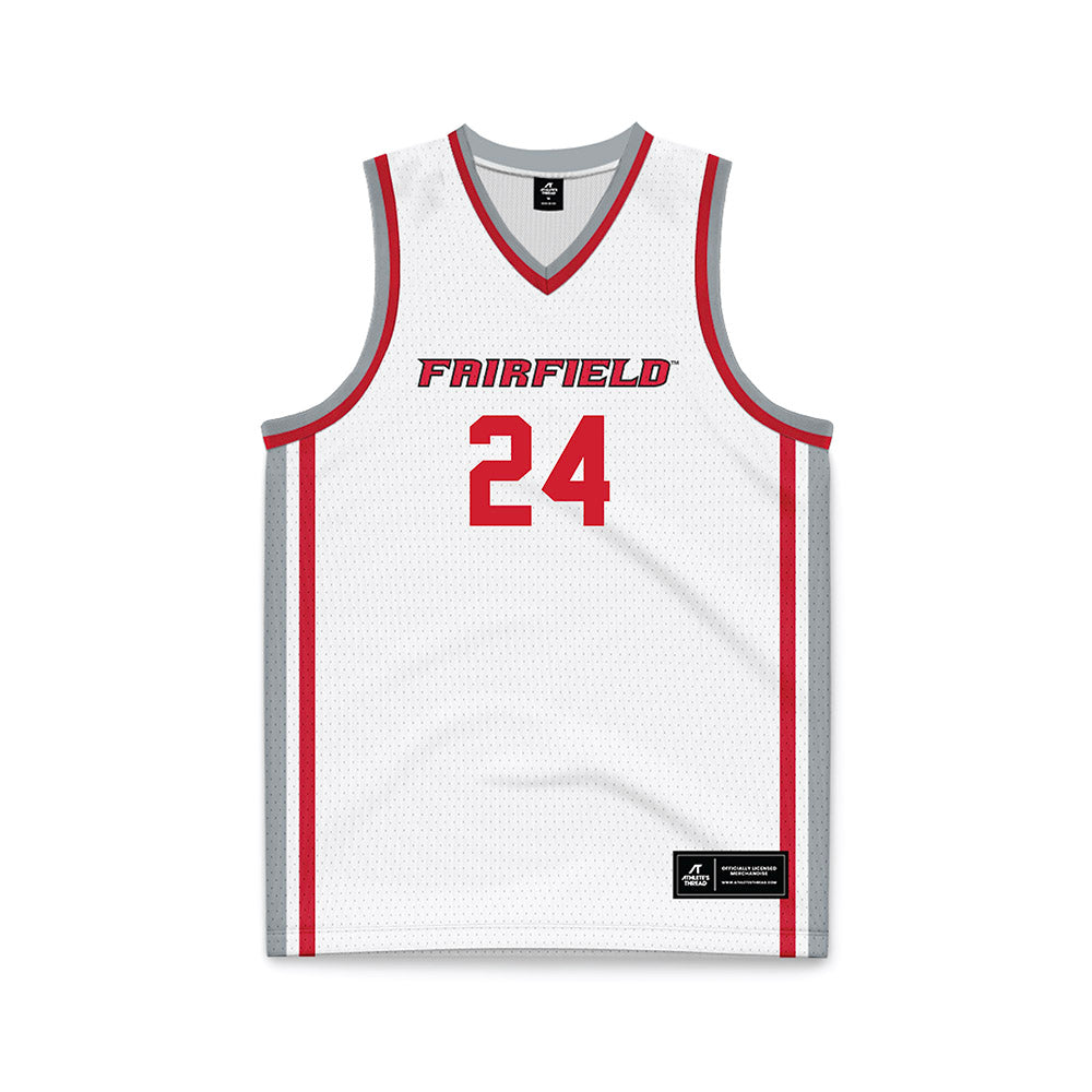 Fairfield - NCAA Men's Basketball : Joe Ganton - Basketball Jersey White