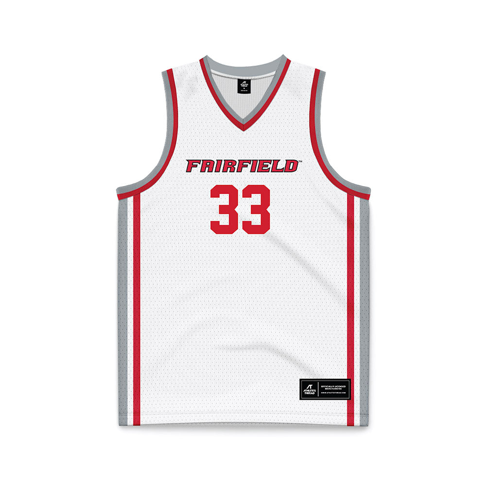 Fairfield - NCAA Men's Basketball : Peyton Smith - Basketball Jersey White