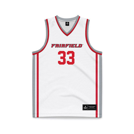 Fairfield - NCAA Men's Basketball : Peyton Smith - Basketball Jersey White