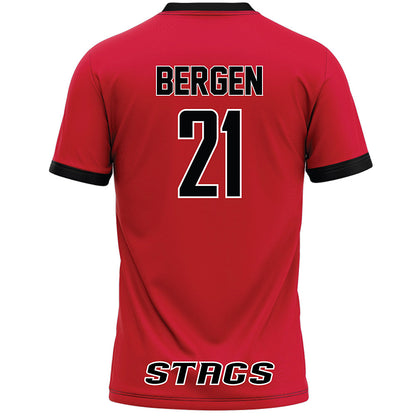 Fairfield - NCAA Women's Lacrosse : Katie Bergen - Lacrosse Jersey Red