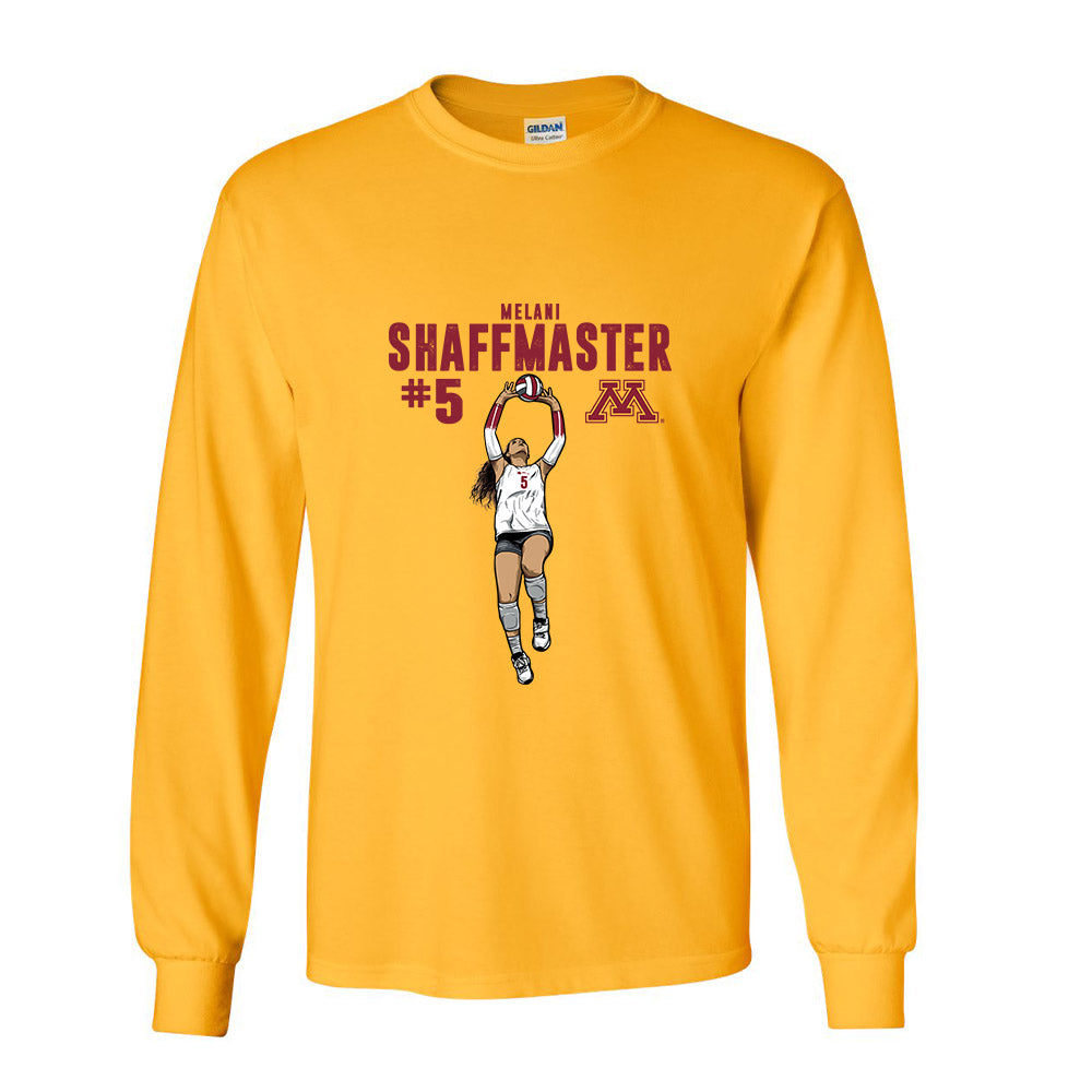 Minnesota - NCAA Women's Volleyball : Melani Shaffmaster - Caricature Shirt