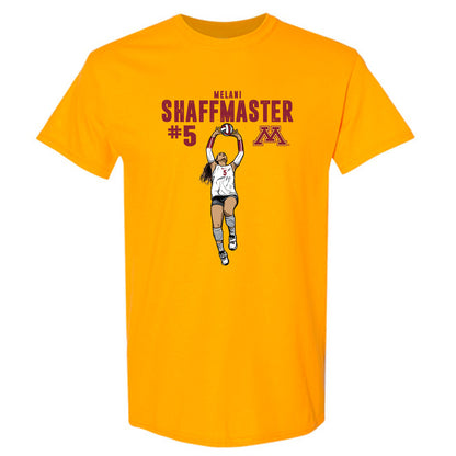 Minnesota - NCAA Women's Volleyball : Melani Shaffmaster - Caricature Short Sleeve T-Shirt