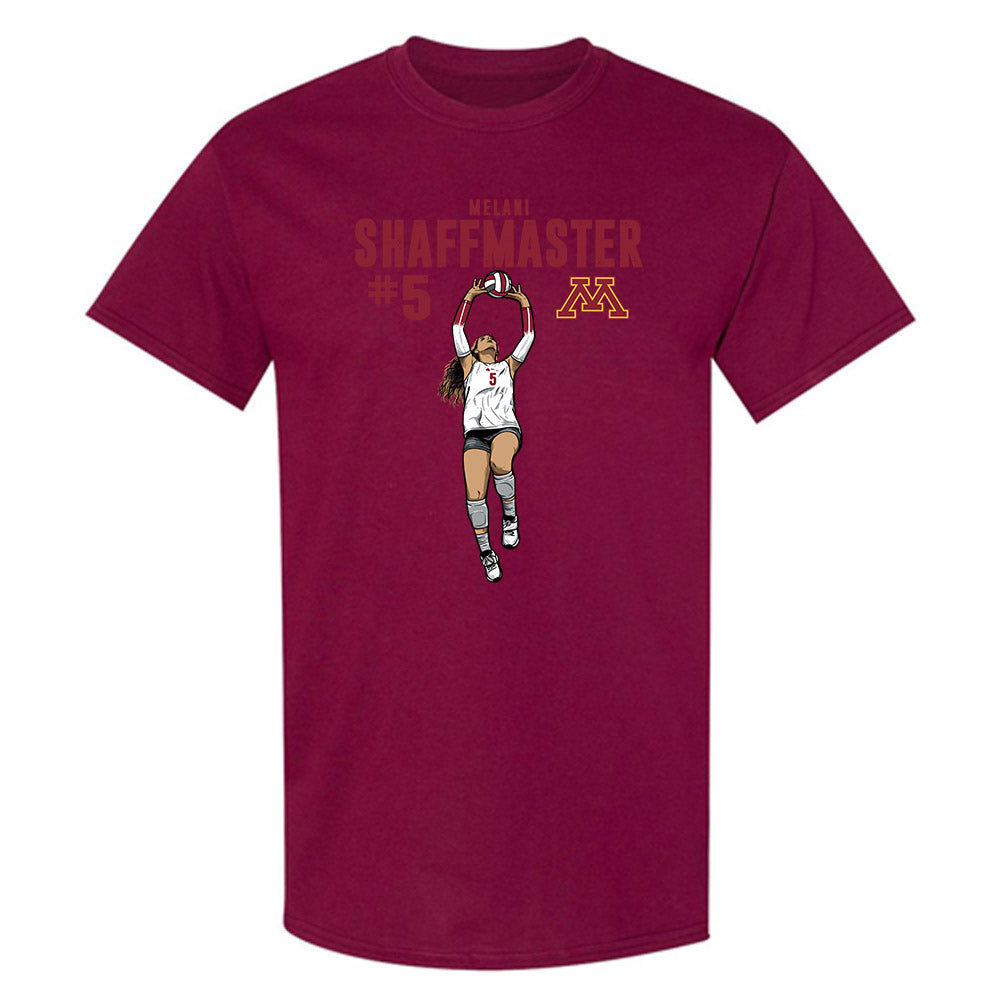 Minnesota - NCAA Women's Volleyball : Melani Shaffmaster - Caricature Short Sleeve T-Shirt