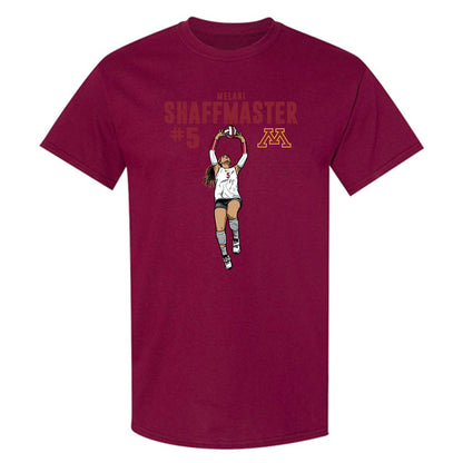 Minnesota - NCAA Women's Volleyball : Melani Shaffmaster - Caricature Short Sleeve T-Shirt
