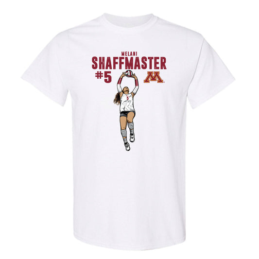 Minnesota - NCAA Women's Volleyball : Melani Shaffmaster - Caricature Short Sleeve T-Shirt