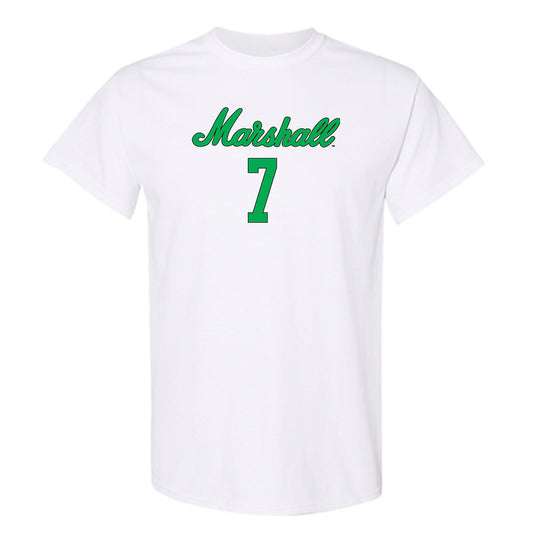 Marshall - NCAA Women's Volleyball : Elli Barry - White Replica Shersey Short Sleeve T-Shirt