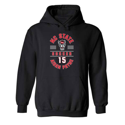 NC State - NCAA Men's Soccer : Aidan Payne - Black Classic Fashion Shersey Hooded Sweatshirt