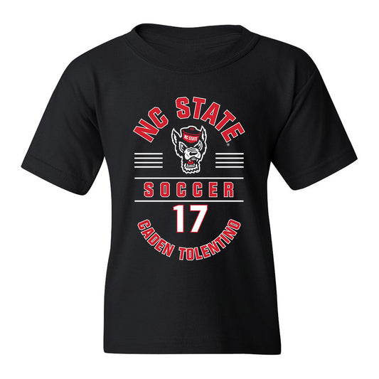 NC State - NCAA Men's Soccer : Caden Tolentino - Black Classic Fashion Shersey Youth T-Shirt