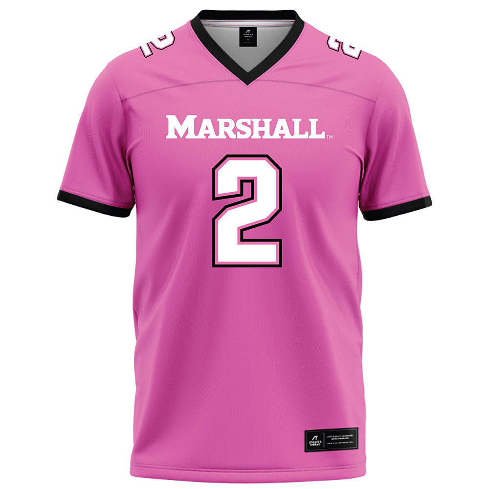 Marshall - NCAA Football : Jayden Harrison - Pink Fashion Jersey
