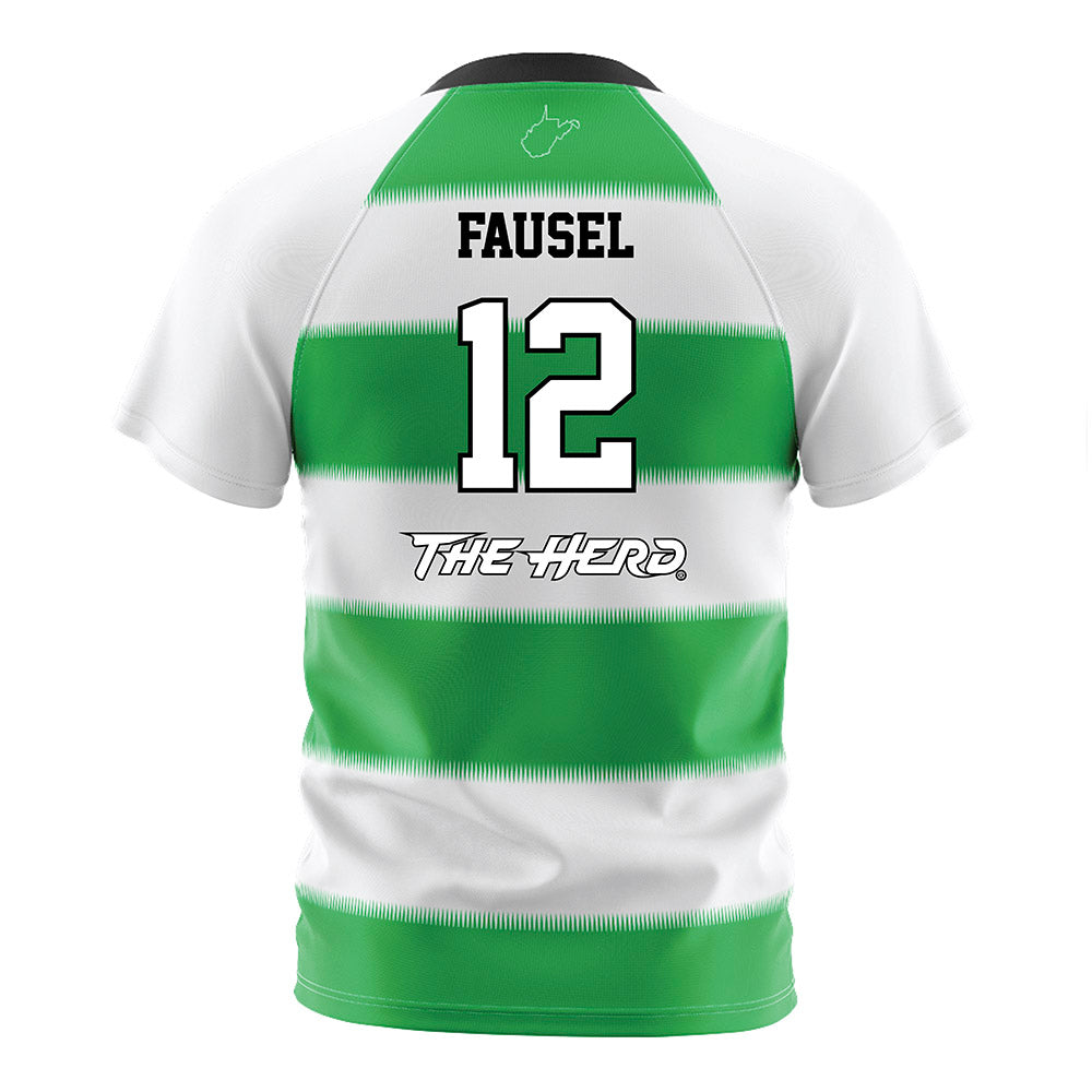 Marshall - NCAA Women's Soccer : Kellyn Fausel - Green Stripes Soccer Jersey