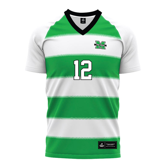 Marshall - NCAA Women's Soccer : Kellyn Fausel - Green Stripes Soccer Jersey
