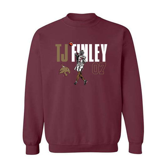 Texas State - NCAA Football : Tj Finley - Youth T-Shirt Individual Caricature