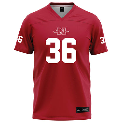Nicholls State - NCAA Football : Justin Helper - Red Jersey