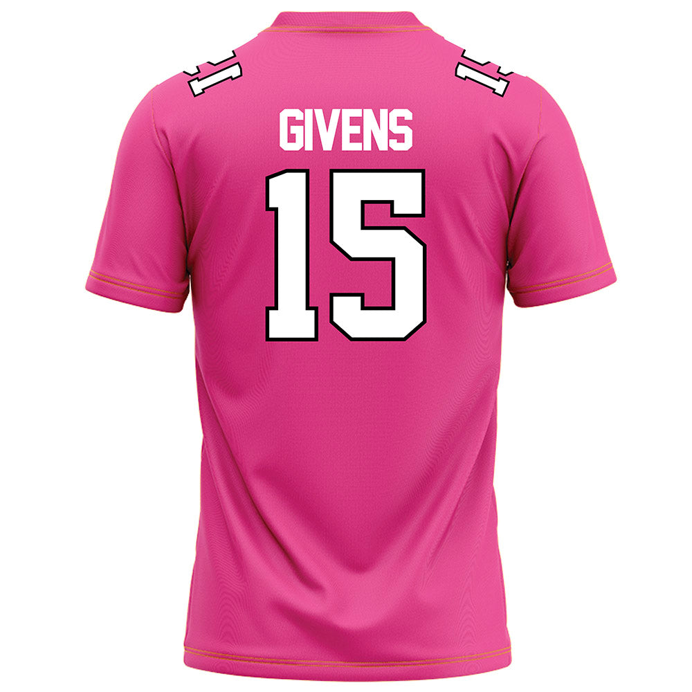 Centre College - NCAA Football : Riley Givens - Pink Football Jersey