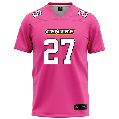 Centre College - NCAA Football : Alexis Kronenthal - Pink Football Jersey