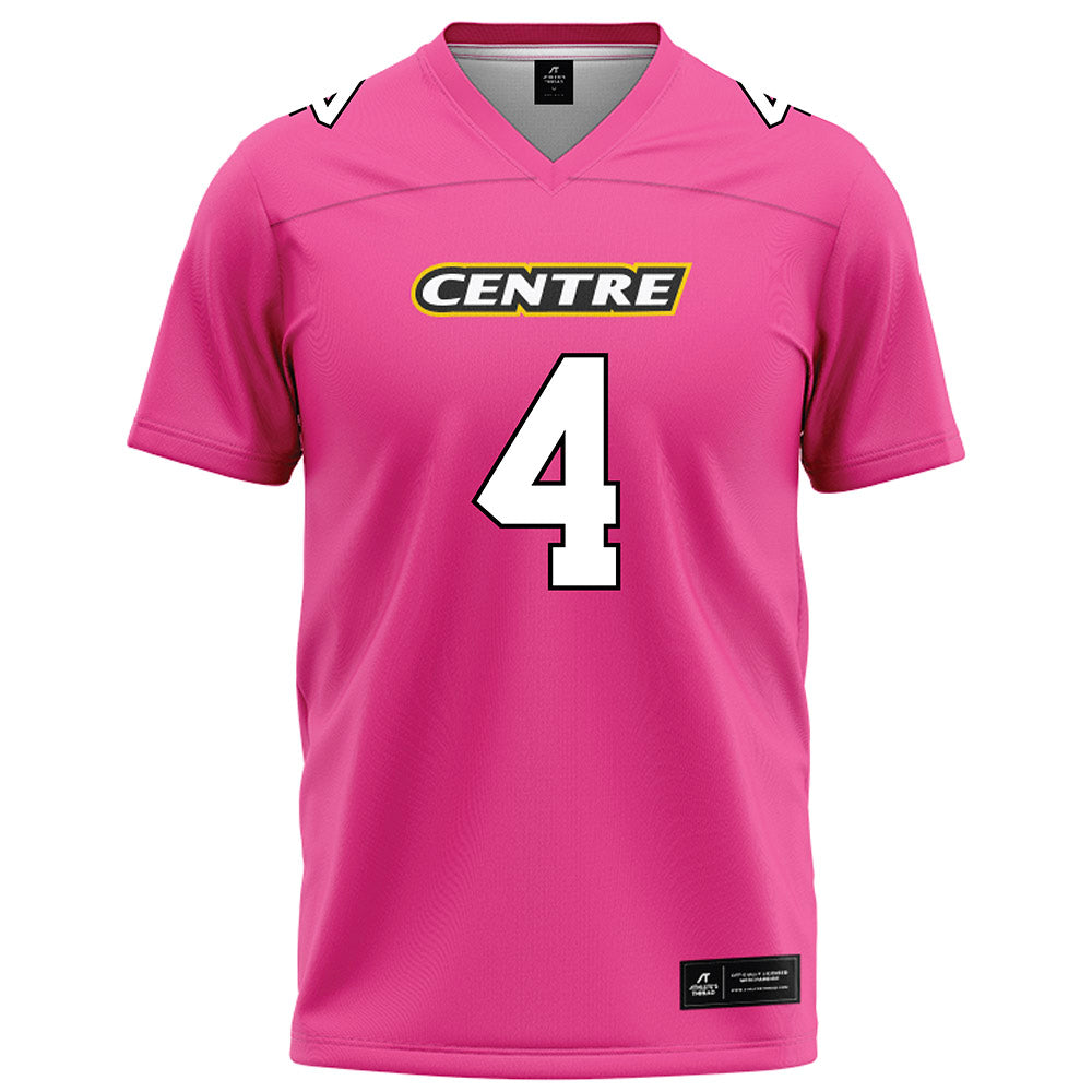 Centre College - NCAA Football : Ej Bryant - Pink Football Jersey