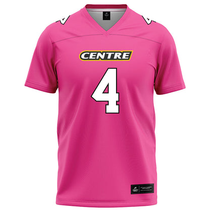 Centre College - NCAA Football : Ej Bryant - Pink Football Jersey