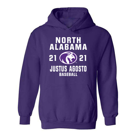 North Alabama - NCAA Baseball : Justus Agosto - Hooded Sweatshirt Classic Shersey