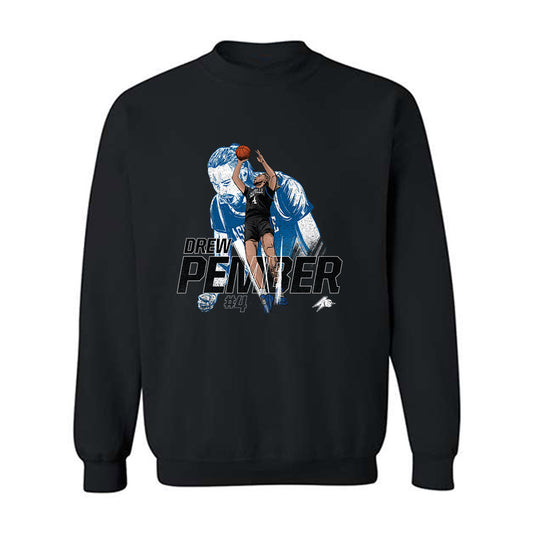 UNC Asheville - NCAA Men's Basketball : Drew Pember - Crewneck Sweatshirt Individual Caricature