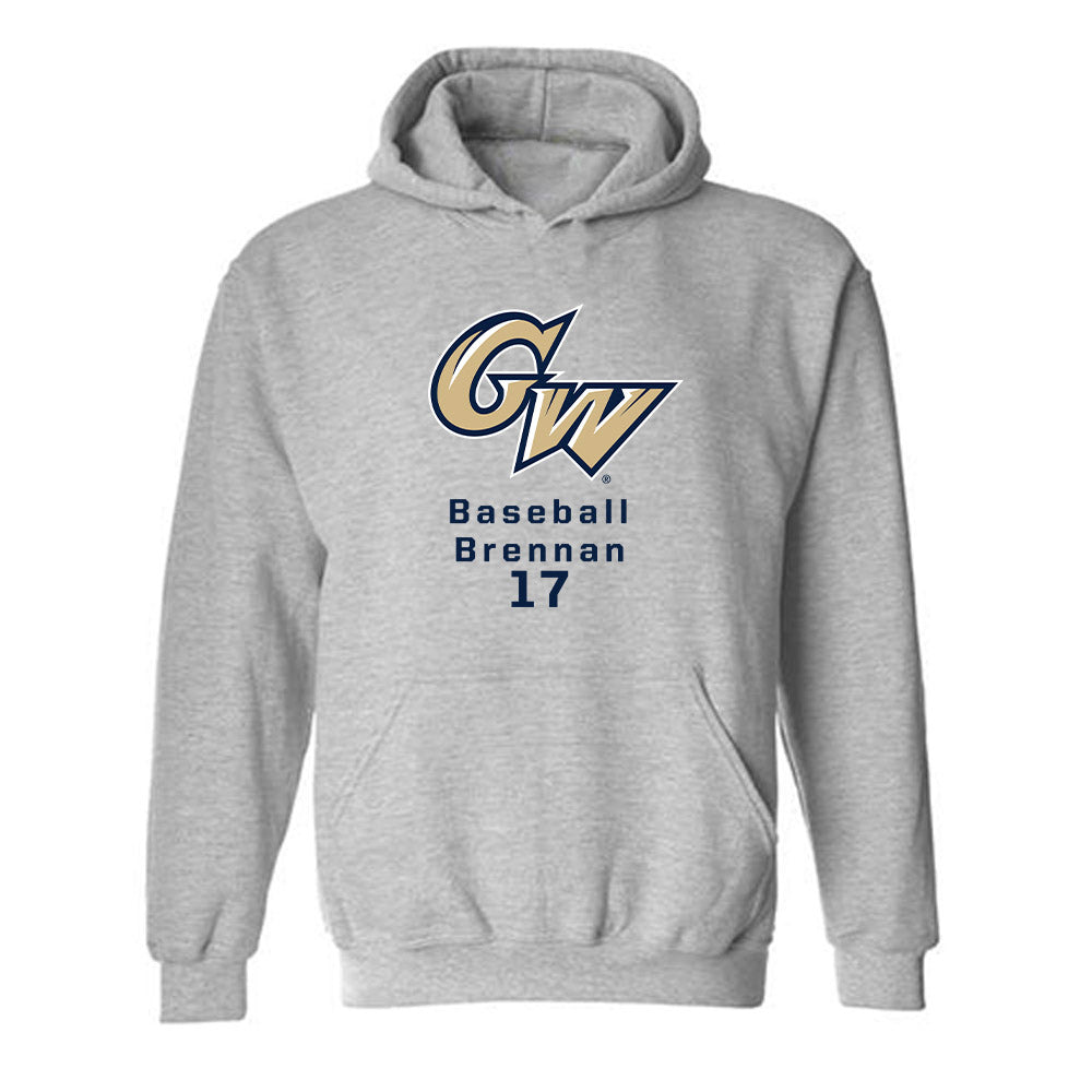 GWU - NCAA Baseball : Teddy Brennan - Hooded Sweatshirt Classic Fashion Shersey