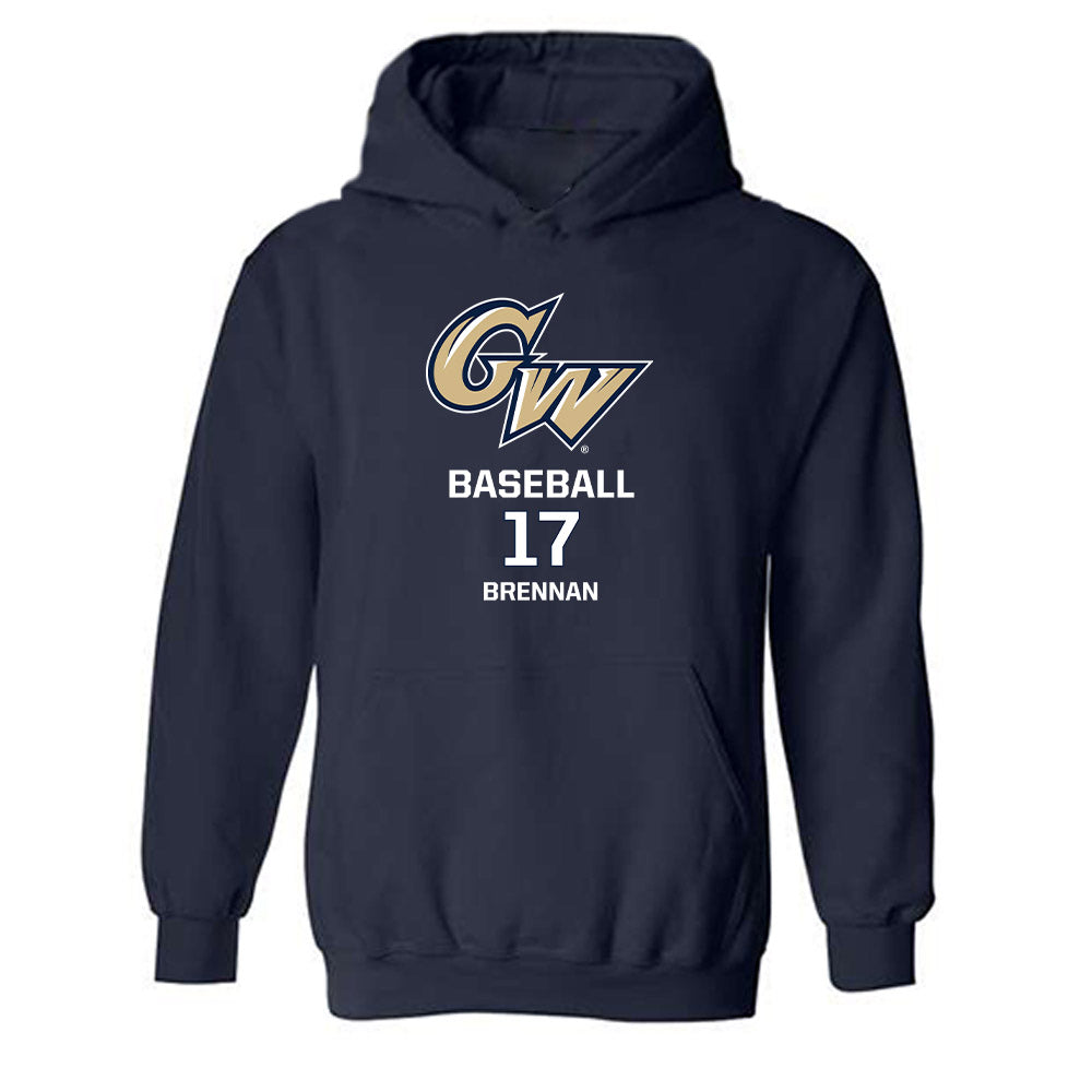GWU - NCAA Baseball : Teddy Brennan - Hooded Sweatshirt Classic Fashion Shersey