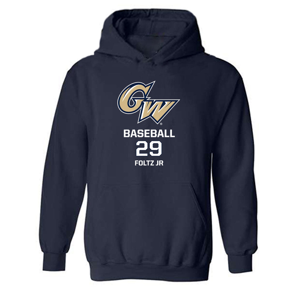 GWU - NCAA Baseball : Michael Foltz Jr - Hooded Sweatshirt Classic Fashion Shersey