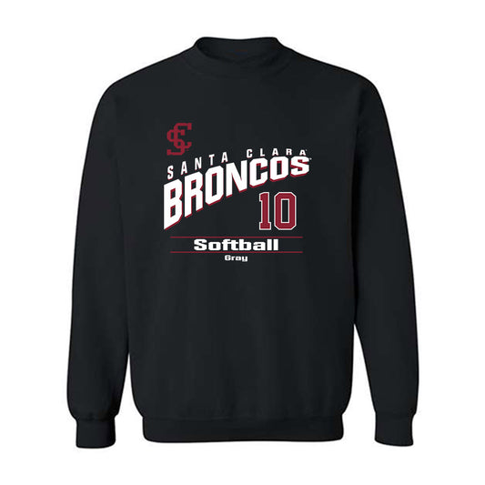 SCU - NCAA Softball : Hazyl Gray - Crewneck Sweatshirt Classic Fashion Shersey
