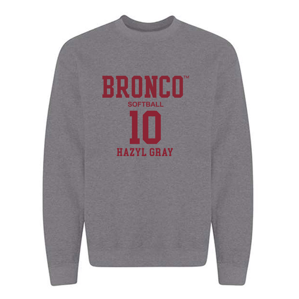 SCU - NCAA Softball : Hazyl Gray - Crewneck Sweatshirt Classic Fashion Shersey