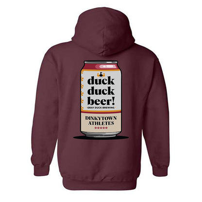 Dinkytown Athlete x Duck Duck : Maroon - Hooded Sweatshirt
