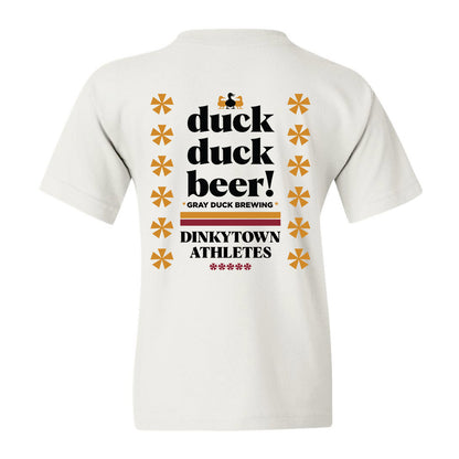 Dinkytown Athlete x Duck Duck: White - Youth T-Shirt