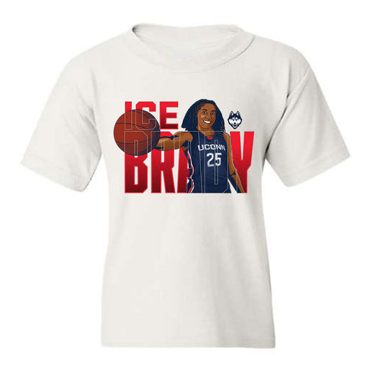 UConn - NCAA Women's Basketball : Ice Brady - Youth T-Shirt Individual Caricature