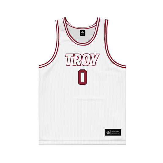 Troy - NCAA Men's Basketball : Kerrington Kiel - Basketball Jersey White