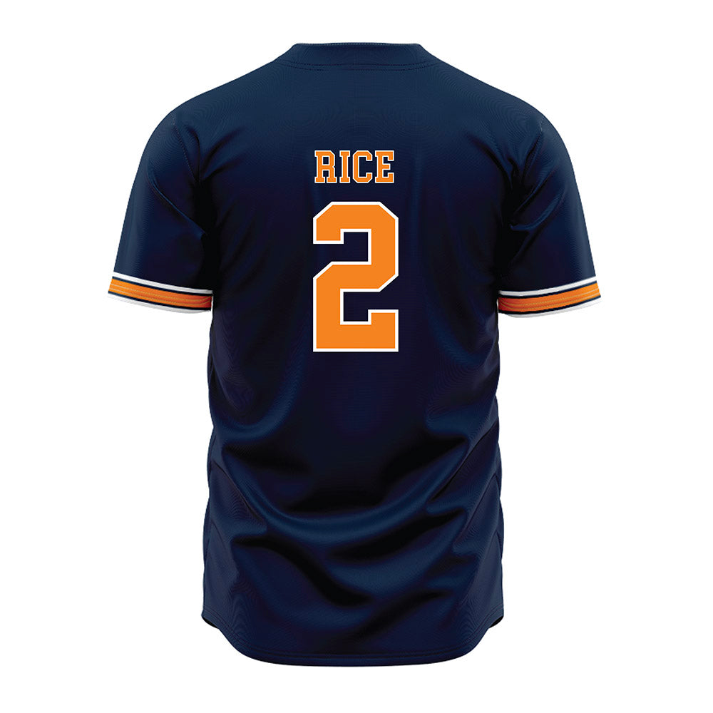 UT Martin - NCAA Baseball : Zac Rice - Blue Baseball Jersey